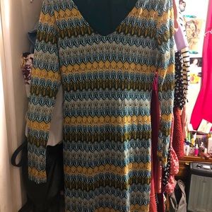 Francesca Multi color knitted fitted dress